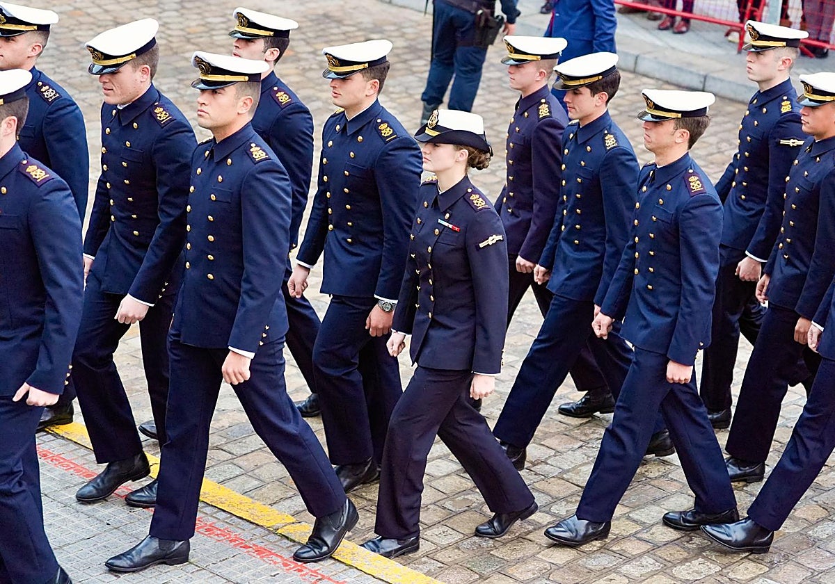 La Princesa de Asturias, Leonor Borbón Ortiz a la entrada De la Iglesia de Santo Domingo de Cádiz