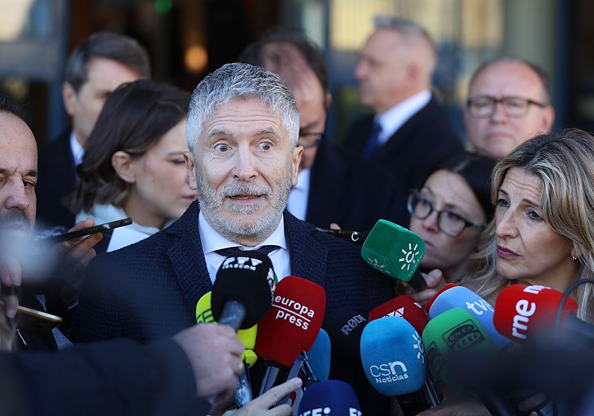 El ministro del Interior, Fernando Grande-Marlaska, durante su presencia en Córdoba