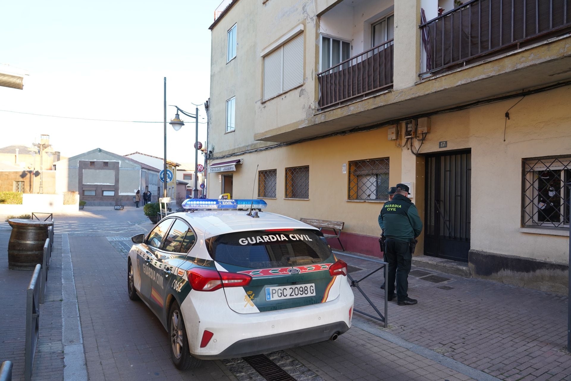 Efectivos de la Guardia Civil, en el lugar del suceso