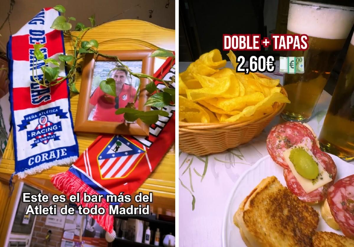 El bar más del Atlético de Madrid está en la zona de Canillejas: tres tapas gratis con cada consumición