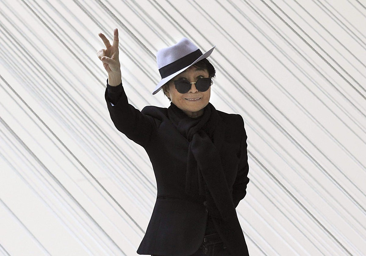 Yoko Ono, en 2014 en el Museo Guggenheim de Bilbao