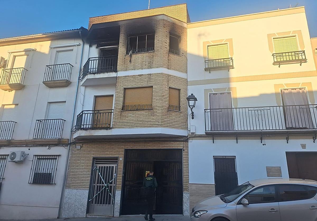 La vivienda calcinada