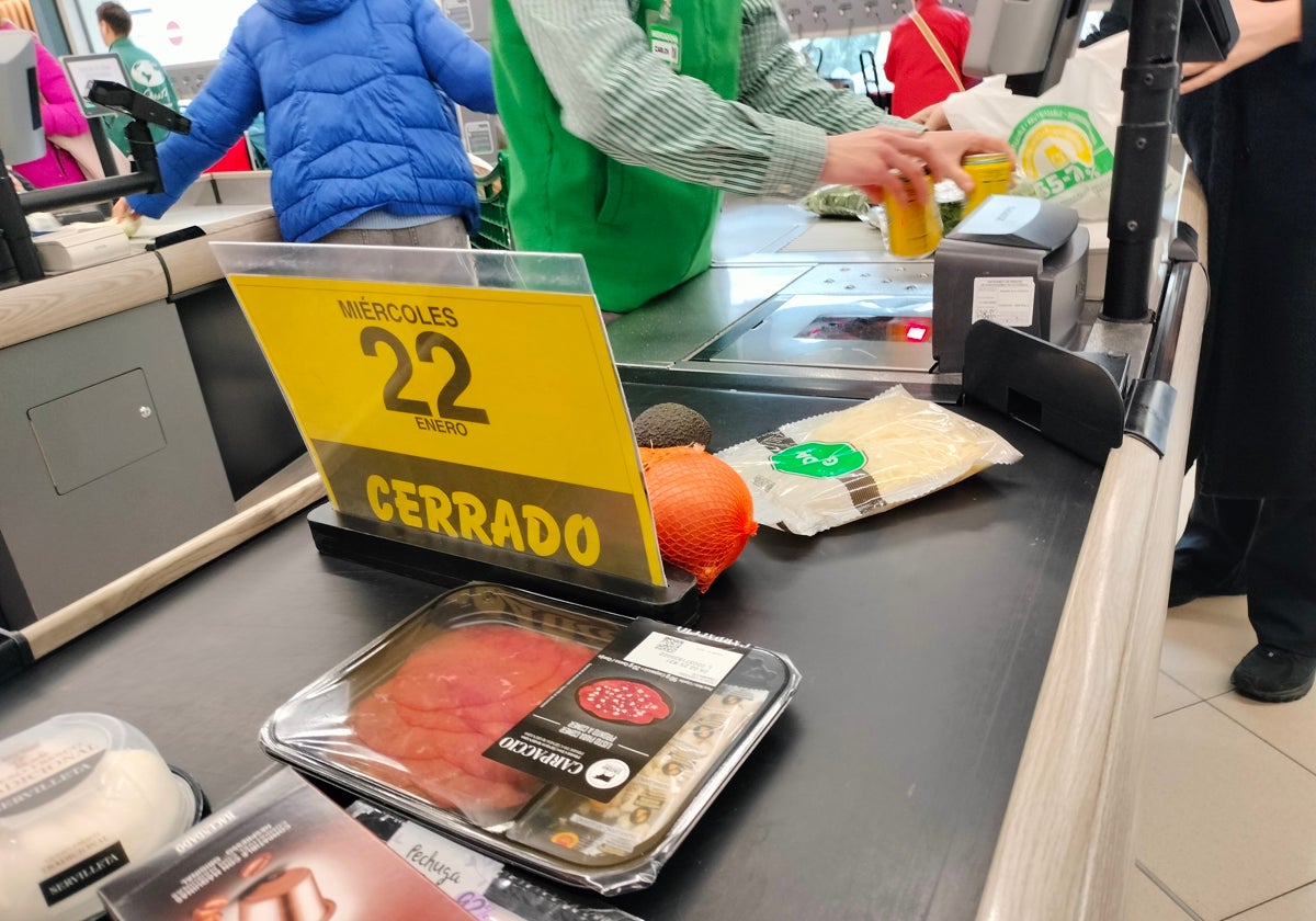 Imagen tomada en un supermercado de Mercadona en Valencia