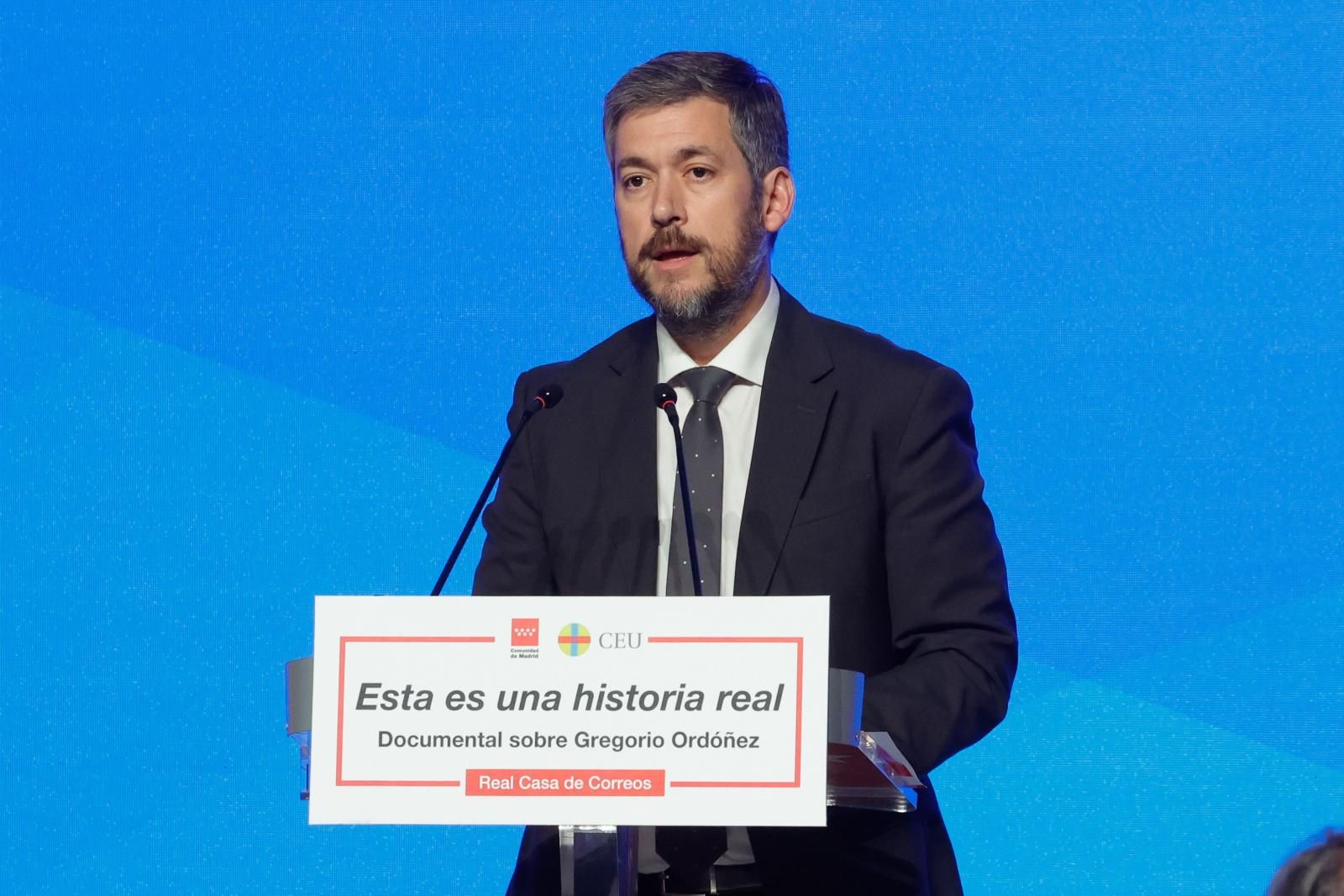 El consejero de Presidencia, Justicia y Administración Local, Miguel Ángel García Martín, ha participado este martes en la presentación del documental