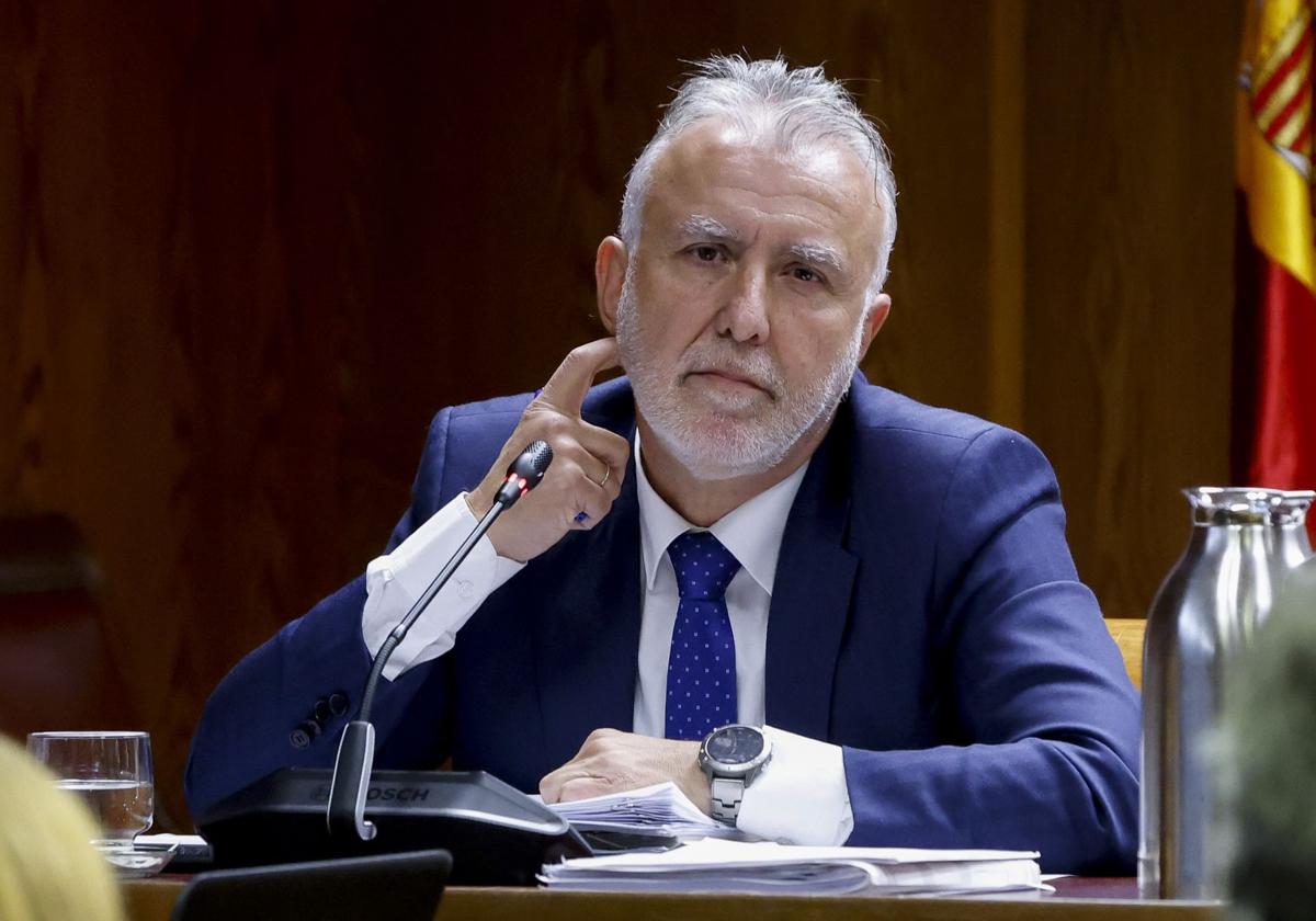 El ministro de Política Territorial, Ángel Víctor Torres, comparece en la comisión de investigación del Senado sobre el caso Koldo