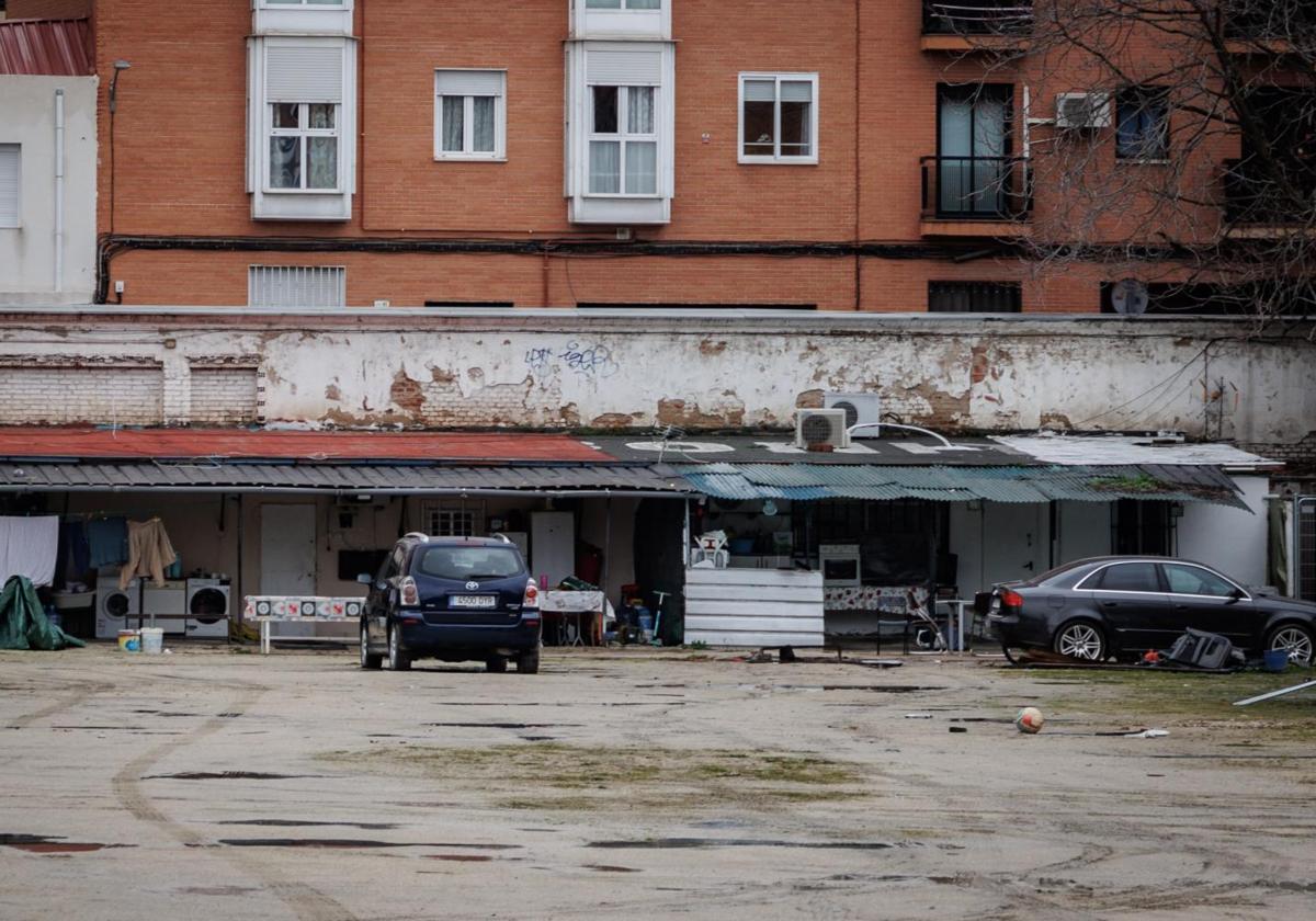 El antiguo campo de fútbol del Puerta Bonita, ahora okupado