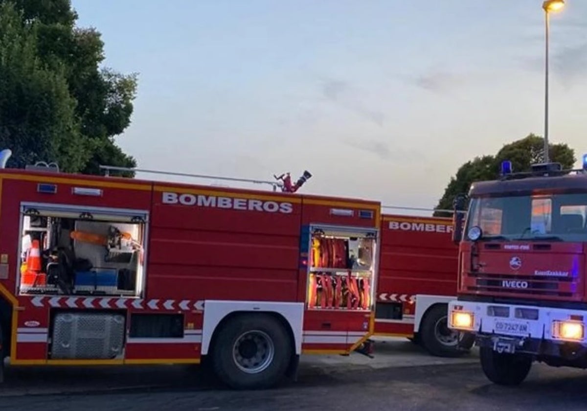 Camiones de bomberos del SEIS