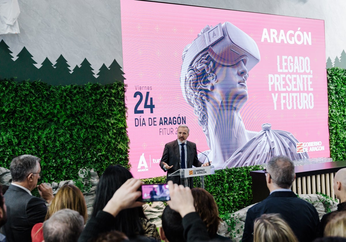 Jorge Azcón ha celebrado este viernes el Día de Aragón en la feria en Madrid Fitur 2025