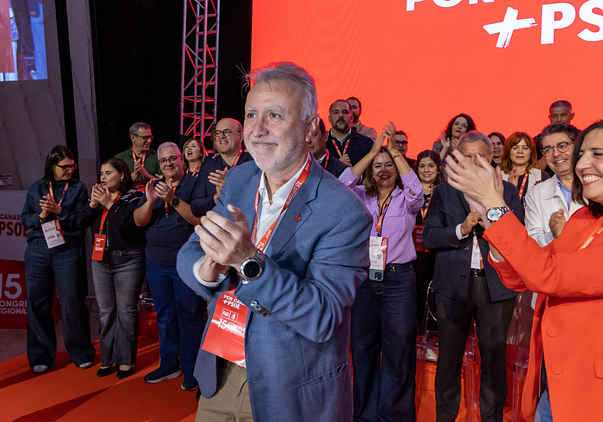 Ángel Víctor Torres durante el congreso que se celebra en Adeje, Tenerife