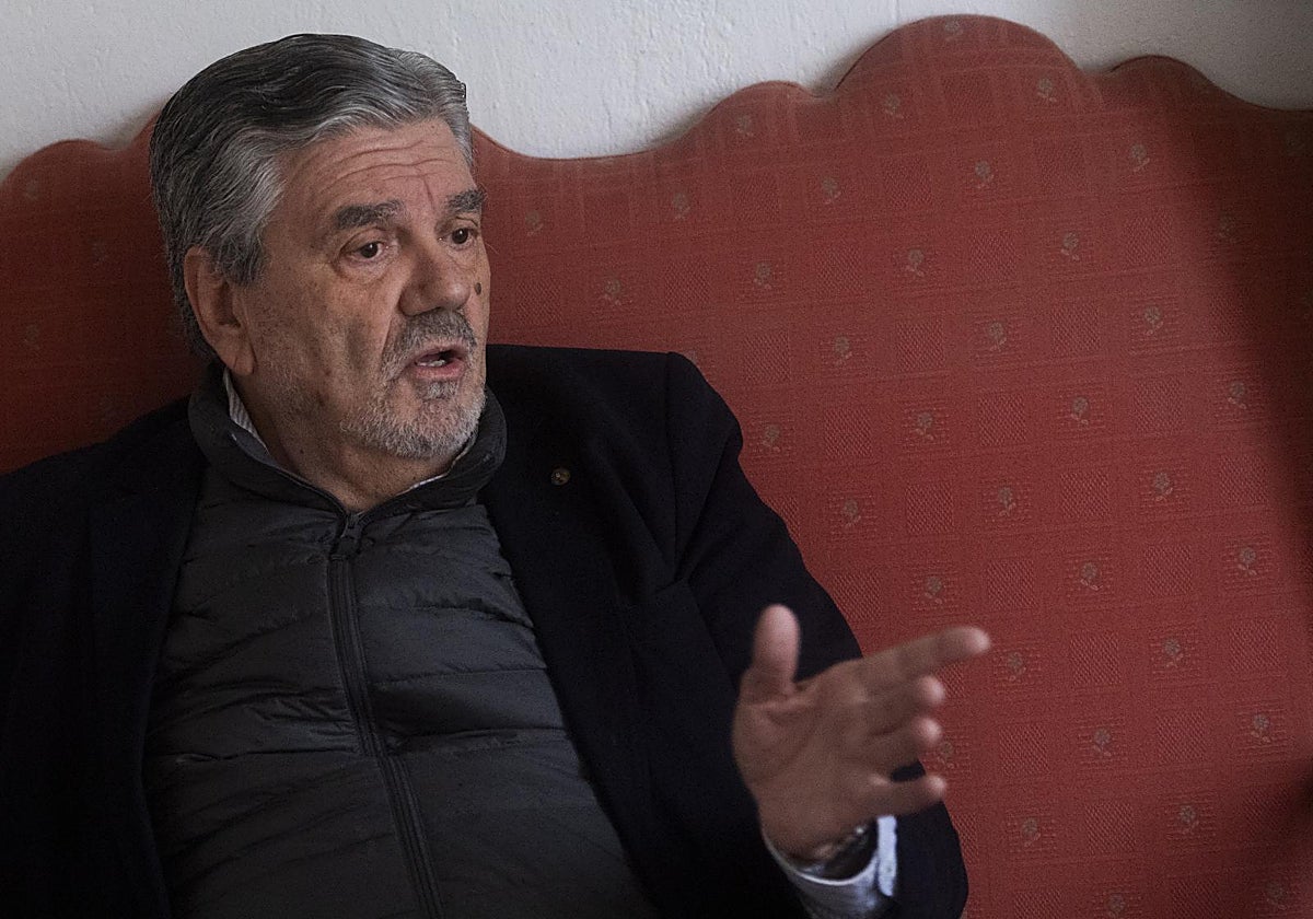 El magistrado Jorge Rodríguez-Zapata, en un momento de la entrevista