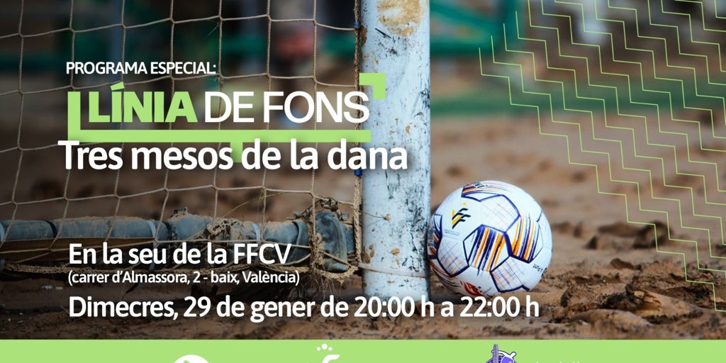 'Línia de Fons' sale a la calle para rendir homenaje al mundo del fútbol afectado por la dana