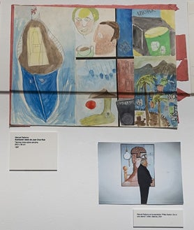 Imagen secundaria 2 - Sobre estas líneas, 'Nómada marítimo (tríptico de después del naufragio; 'The Monsters (M. Millares, M. Padorno y O. Domínguez)