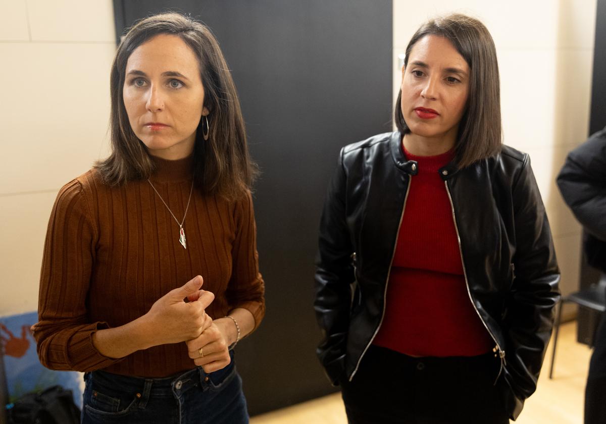 Irene Montero junto a Ione Belarra en una imagen de archivo