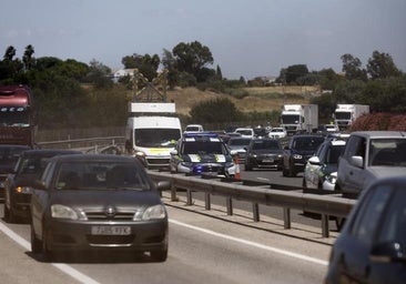 Dos heridos en una colisión múltiple en la A-4