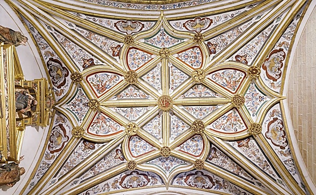 Estado en el que ha quedado la bóveda de la capilla tras su restauración