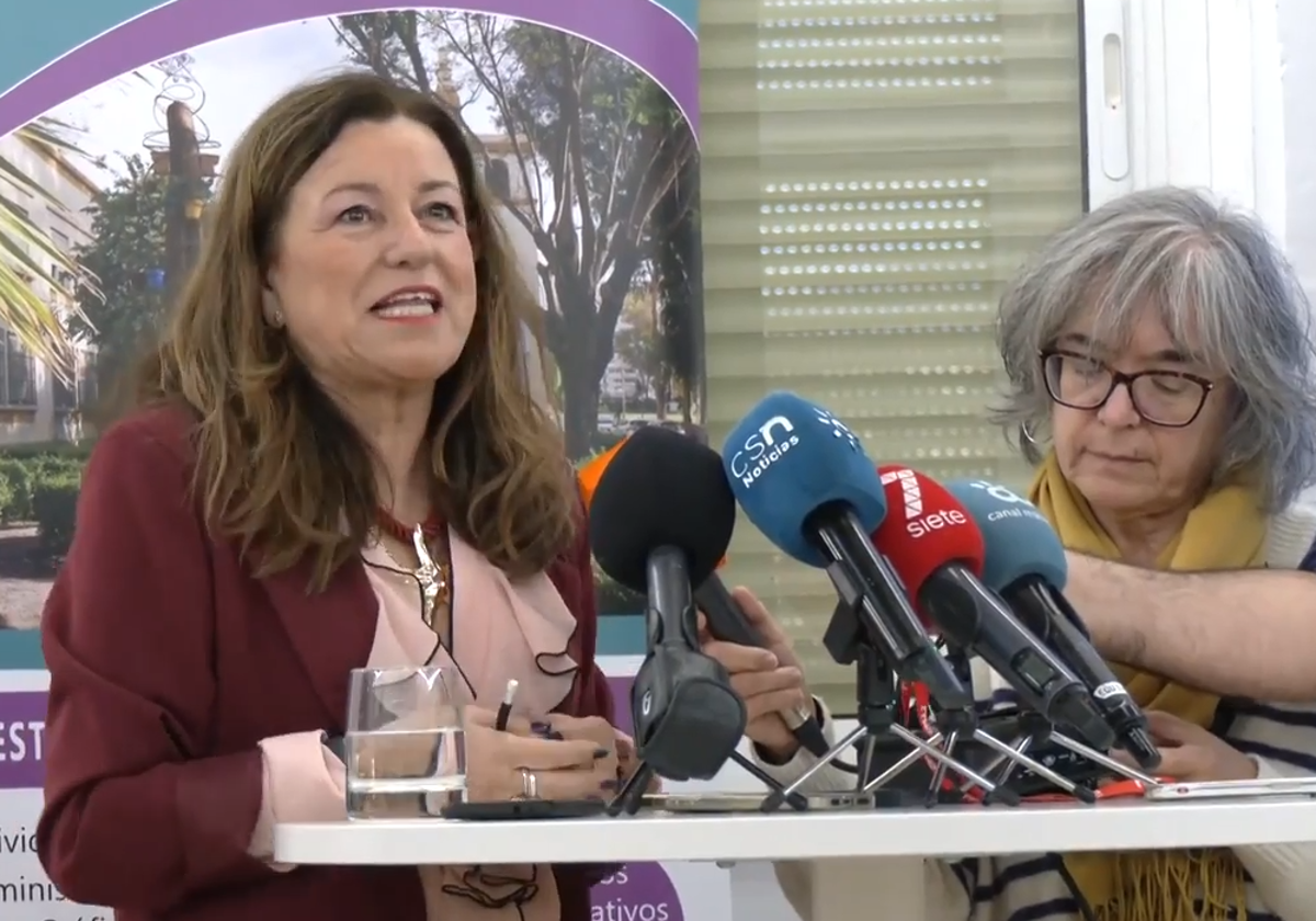 Imagen de la consejera Carmen Castillo este miércoles durante un desayuno informativo en Málaga