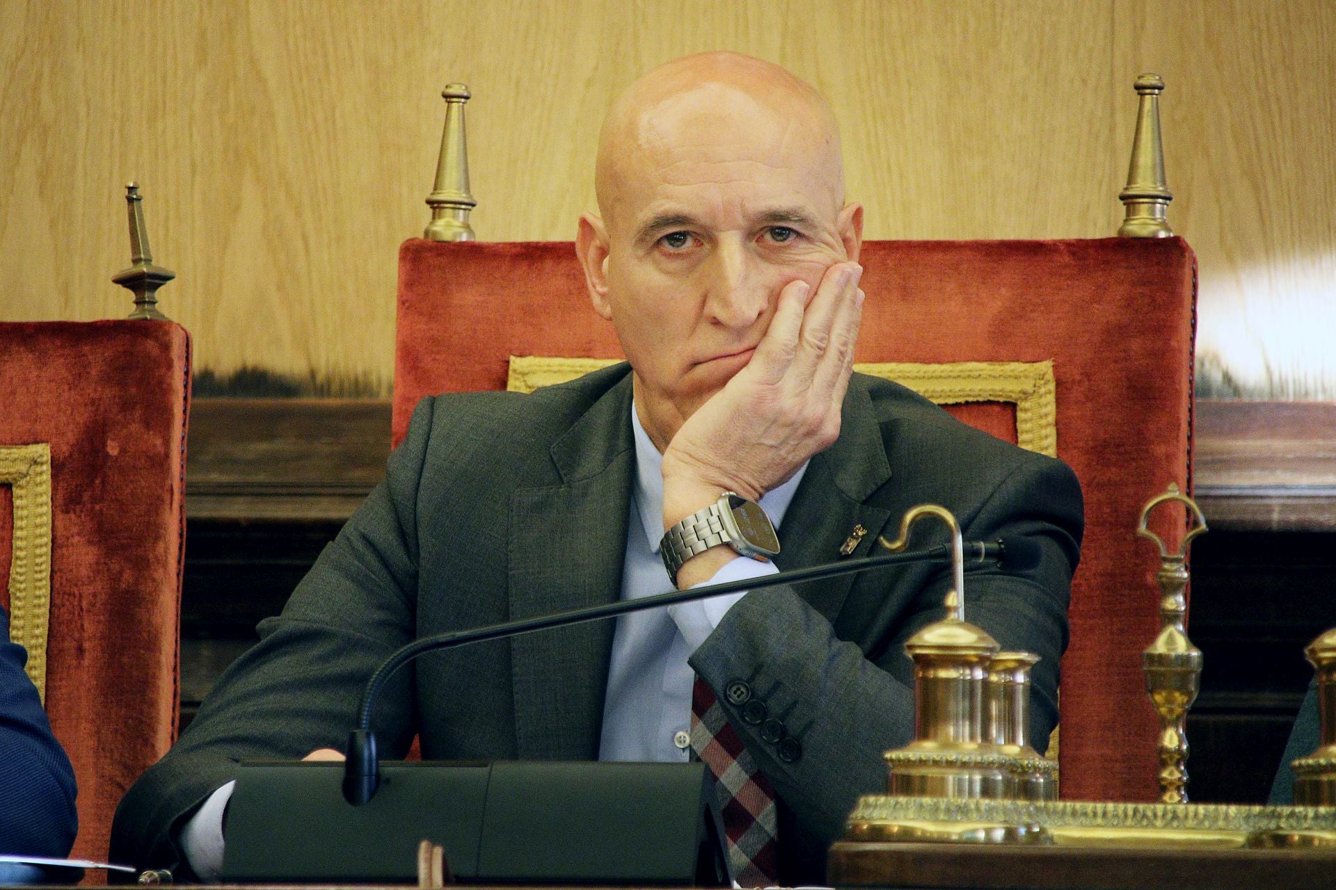 El alcalde de León, José Antonio Diez, durante el pleno