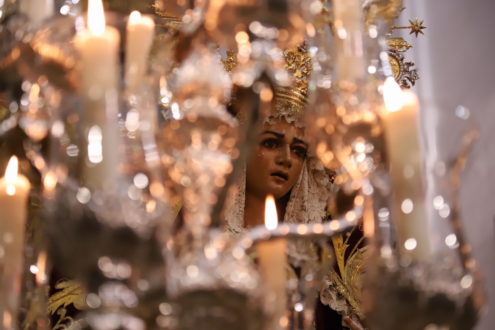 La misa y el rosario vespertino con la Virgen de la Candelaria de Córdoba, en imágenes