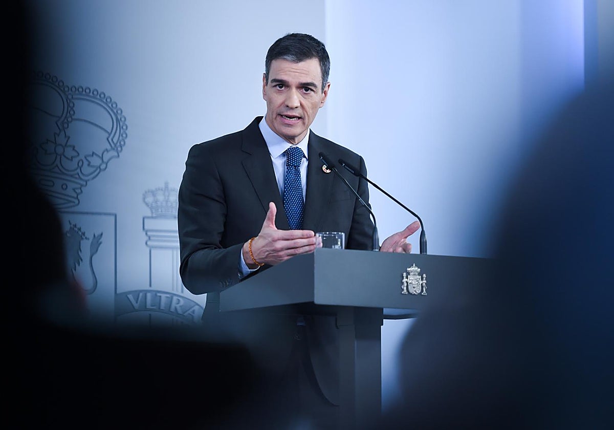 El presidente del Gobierno, Pedro Sánchez