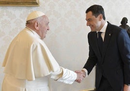 Juanma Moreno tendrá otra audiencia con el Papa Francisco con organizadores del congreso de hermandades