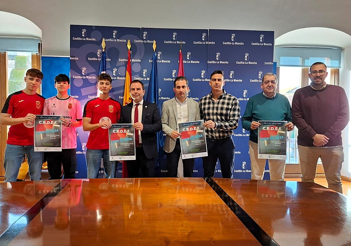 Presentación en Talavera de final provincial de tenis de mesa. que se celebra en Navalcán este sábado