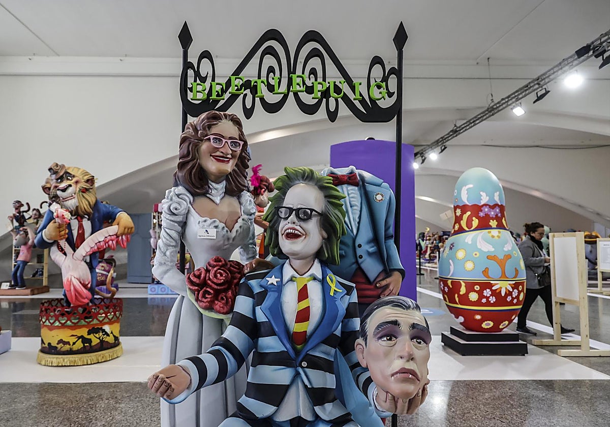 Imagen de un ninot de Carles Puigdemont en la Exposición del Ninot 2025 de las Fallas de Valencia