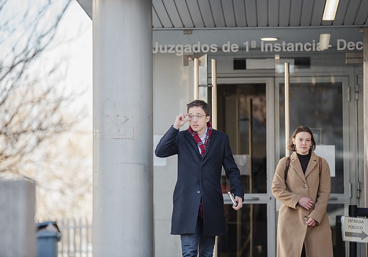 Íñigo Errejón, en los Juzgados de Plaza de Castilla de Madrid