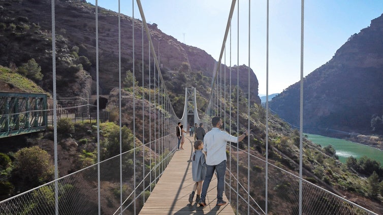 El Caminito de Rey se ampliará con el puente colgante más largo de España