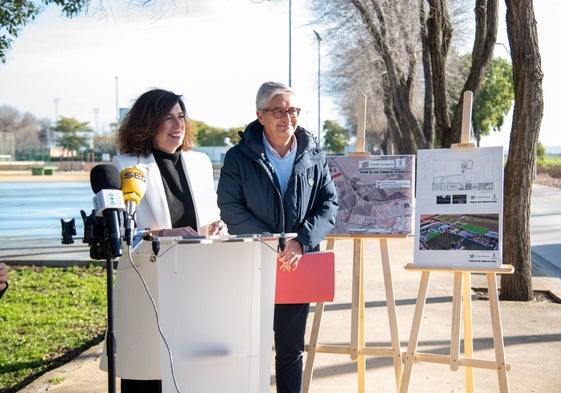 Matilde Esteo este jueves en Palma del Río en la presentación del plan integrado de su municipio