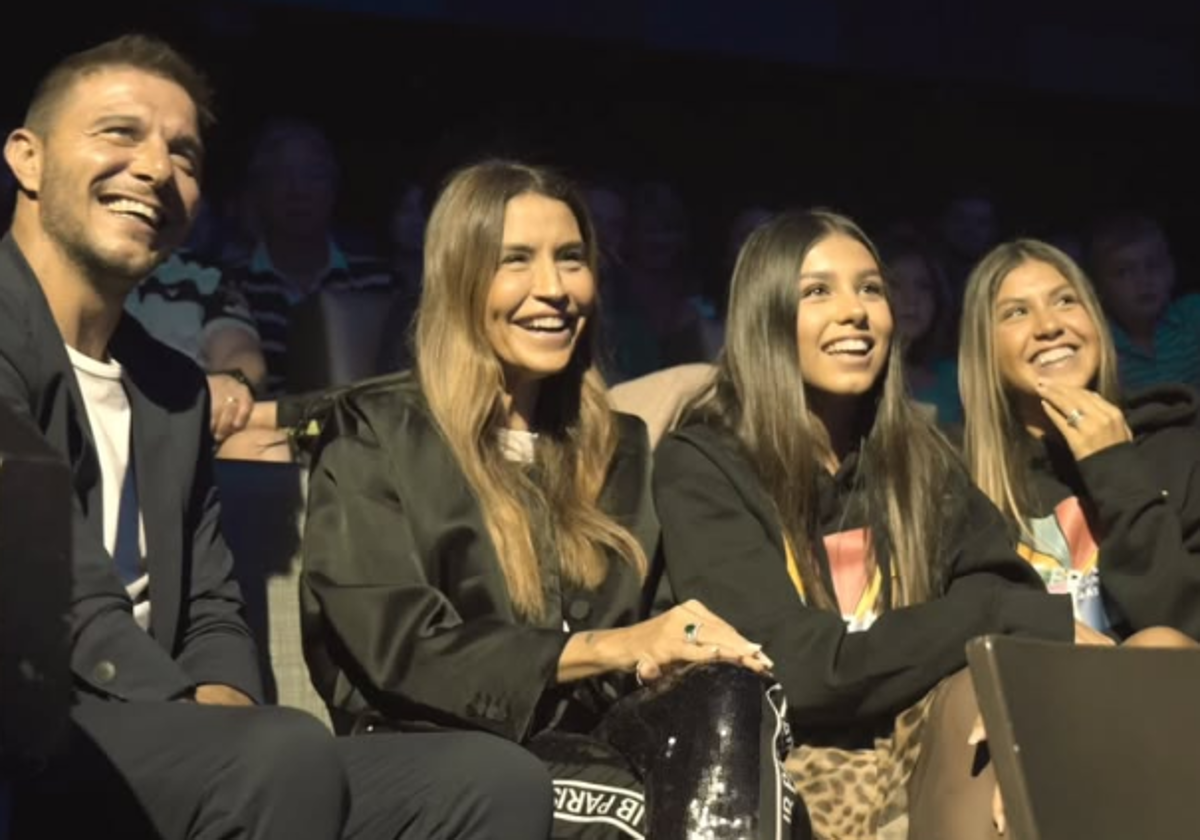 Joaquín junto a su mujer Susana y sus hijas Salma y Daniela en uno de los momentos del viaje por Estados Unidos