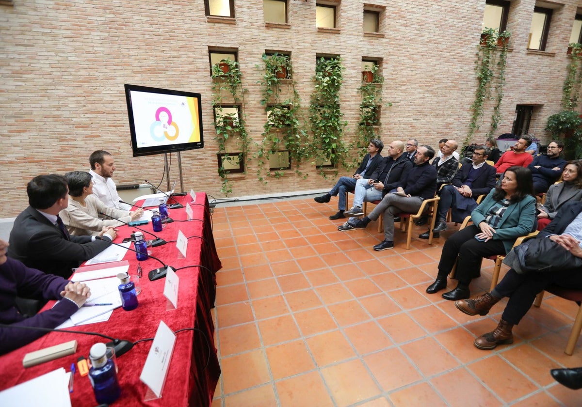 Momento de la reunión en la tarde de este jueves en el Ayuntamiento de Toledo