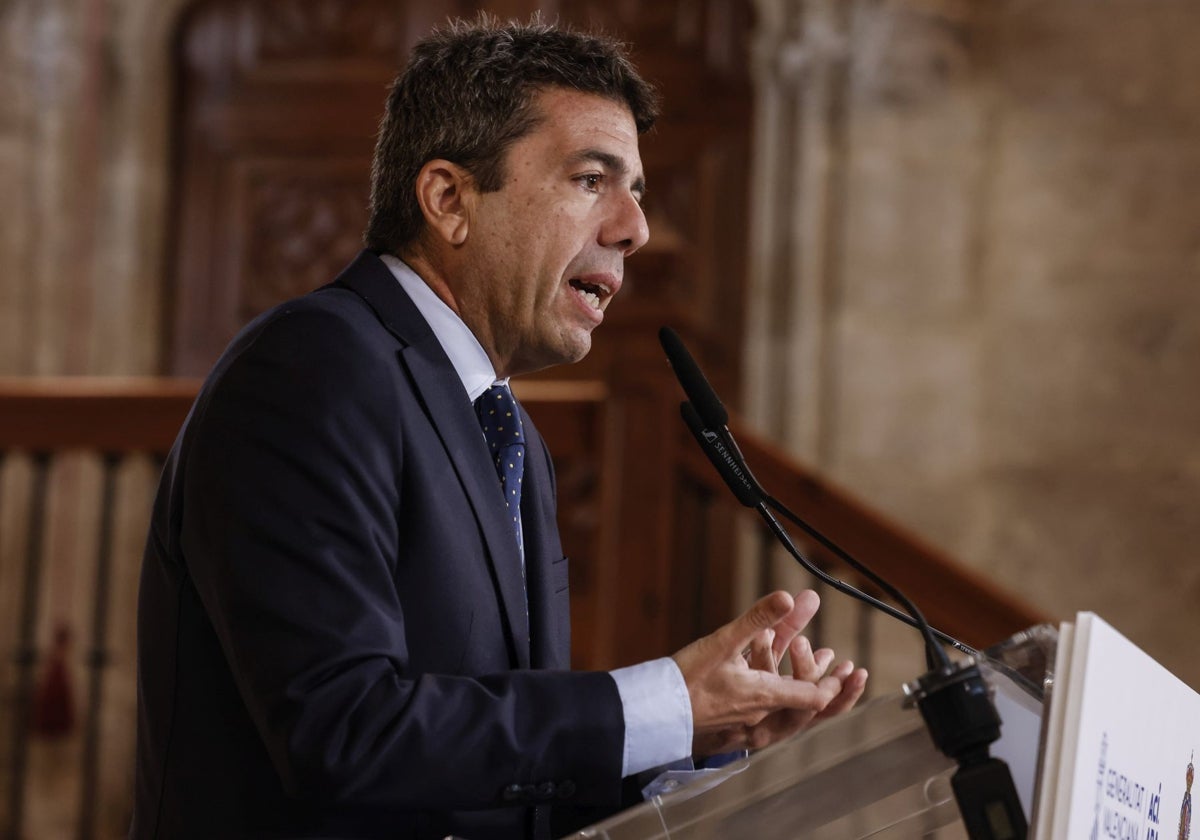 Imagen del presidente de la Generalitat Valenciana, Carlos Mazón