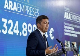 Mazón activa un nuevo plan de 120 millones de euros para relanzar la industria, el comercio y la hostelería