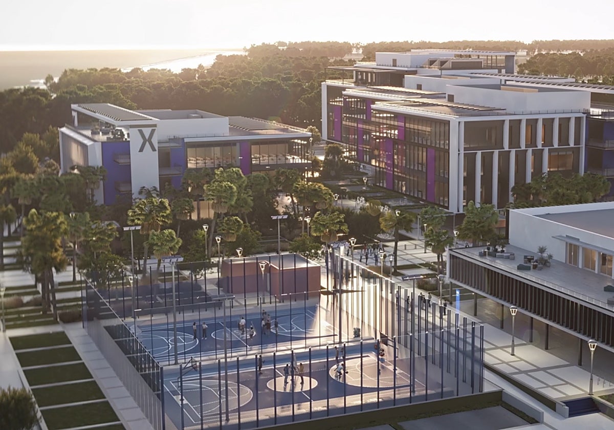 Recreación del campus de Málaga