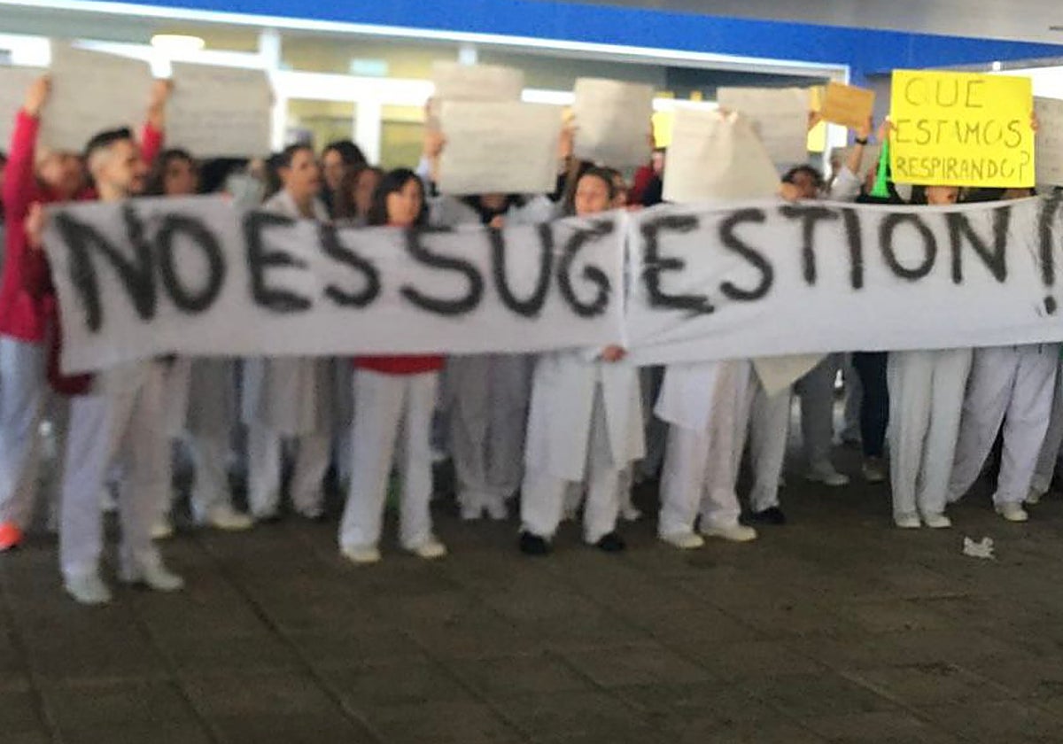 Una de las protestas del personal del laboratorio de anatomía patológica del Hospital universitario de Toledo
