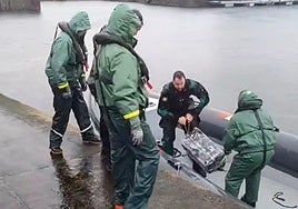 Interceptan en Marín  un carguero ruso que transportaba 120 kilos de cocaína en su casco