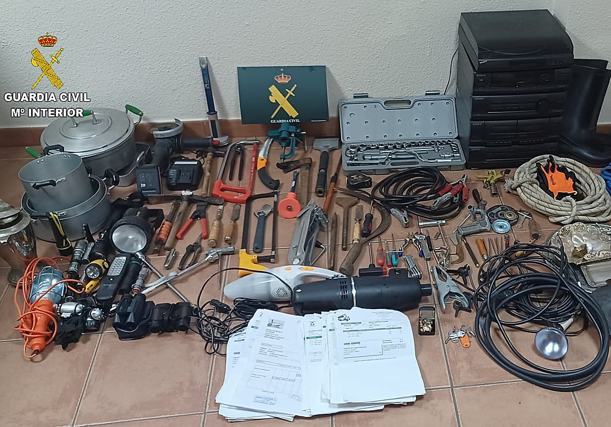 Los efectos robados por el ladrón reincidente