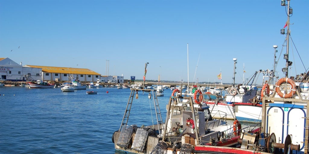 Un barco pesquero se hunde en el muelle del Puerto de Isla Cristina