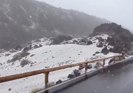 La dana viste de blanco el Teide con temperaturas bajo cero