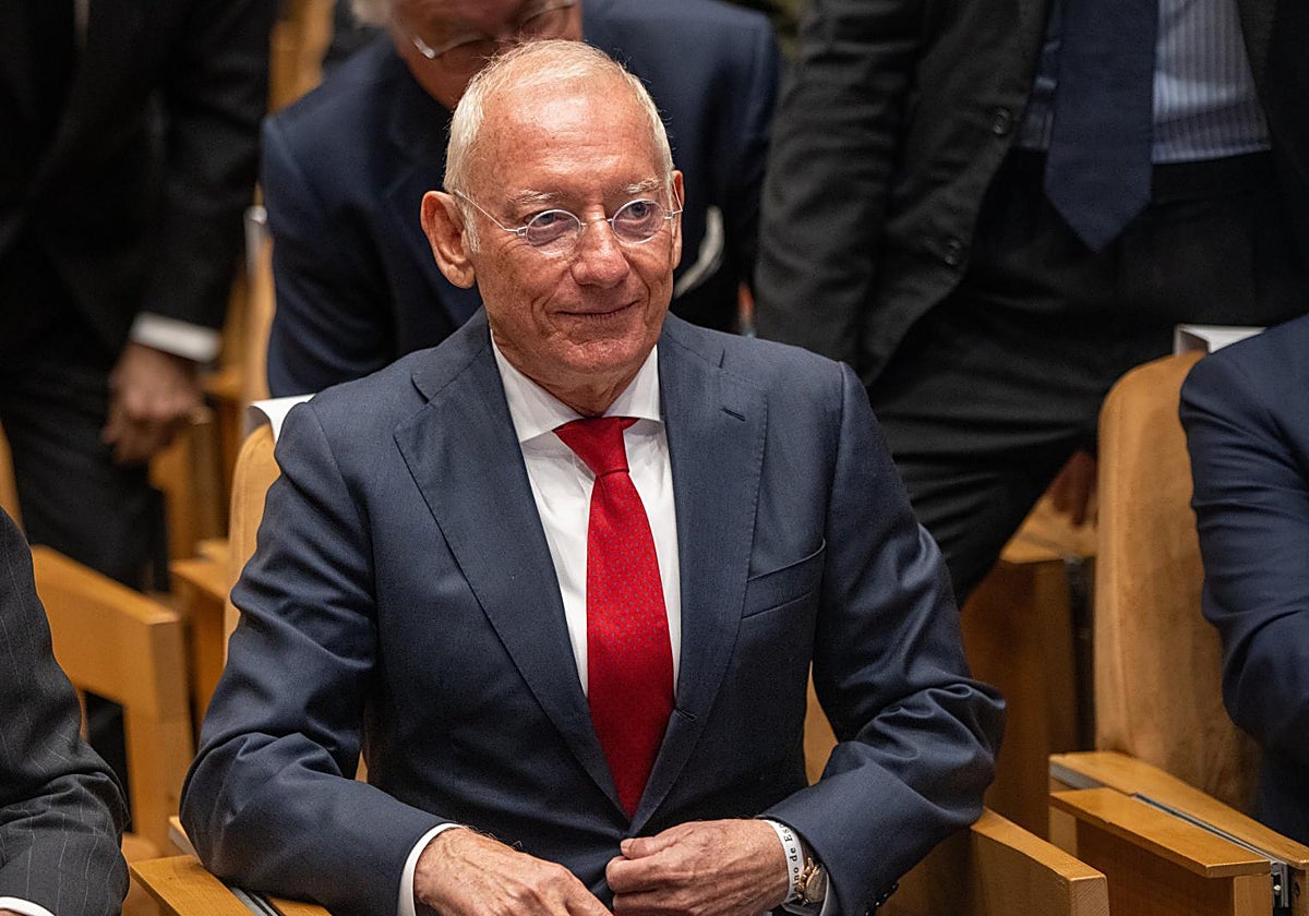 El presidente y fundador de Mango, Isak Andic, durante un acto, en marzo de 2024