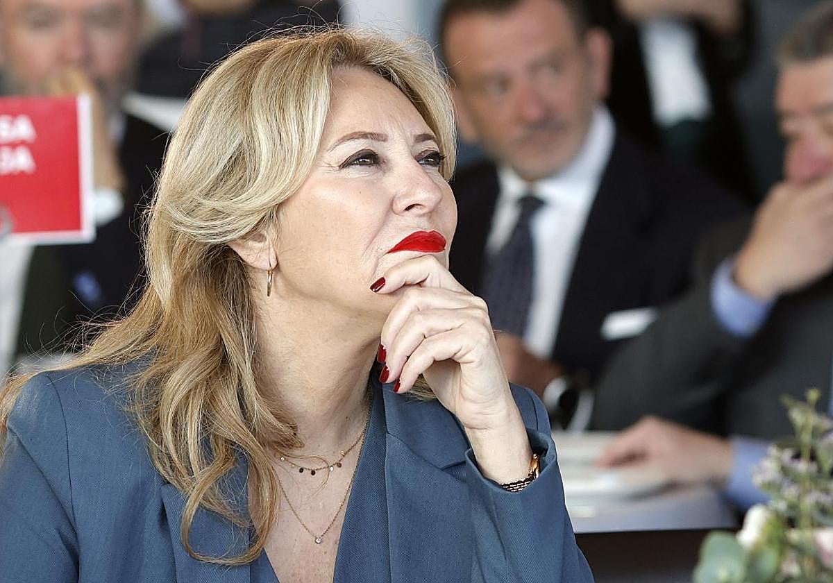 Carolina España, durante el coloquio de este martes