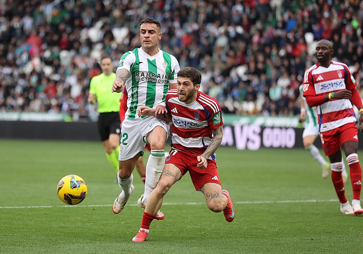 Carlos Isaac, en una disputa el pasado domingo