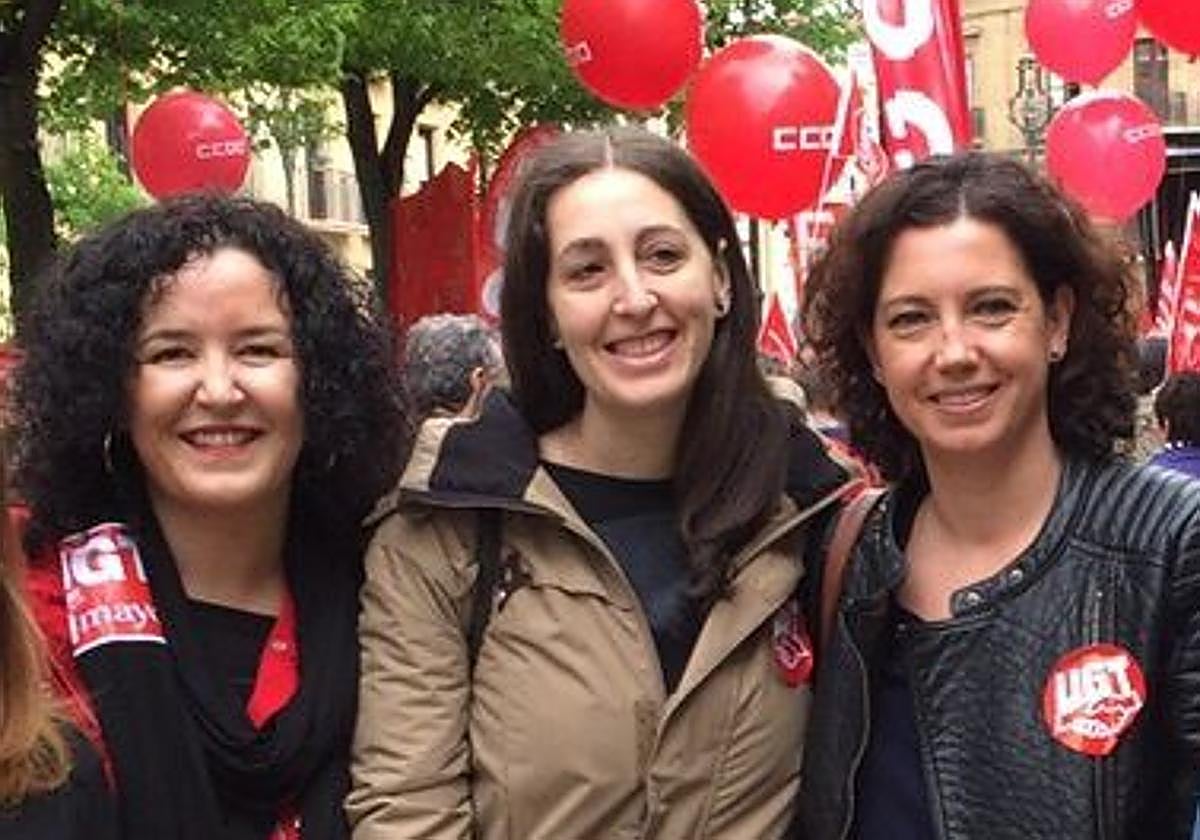 Patricia Uriz, en el centro, en una imagen de archivo