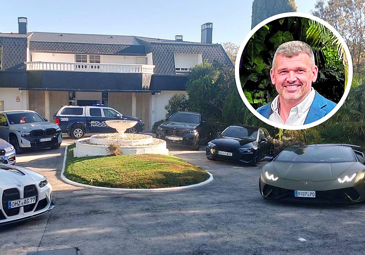 Imagen de la vivienda y vehículos de alta gama de uno de los implicados en la trama de Sánchez Gil
