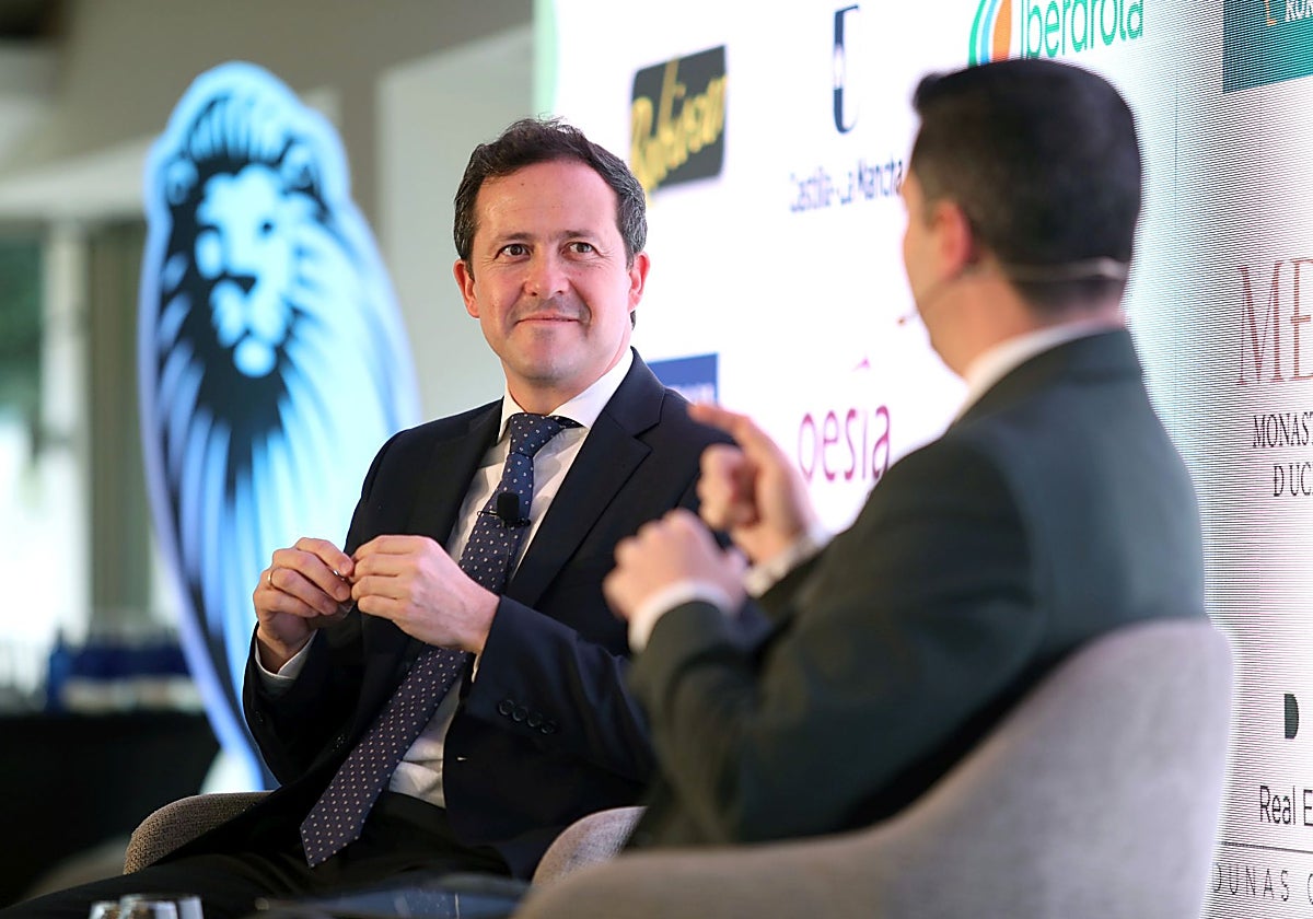 Carlos Velázquez durante su intervención en el V Foro Económico de Castilla-La Mancha