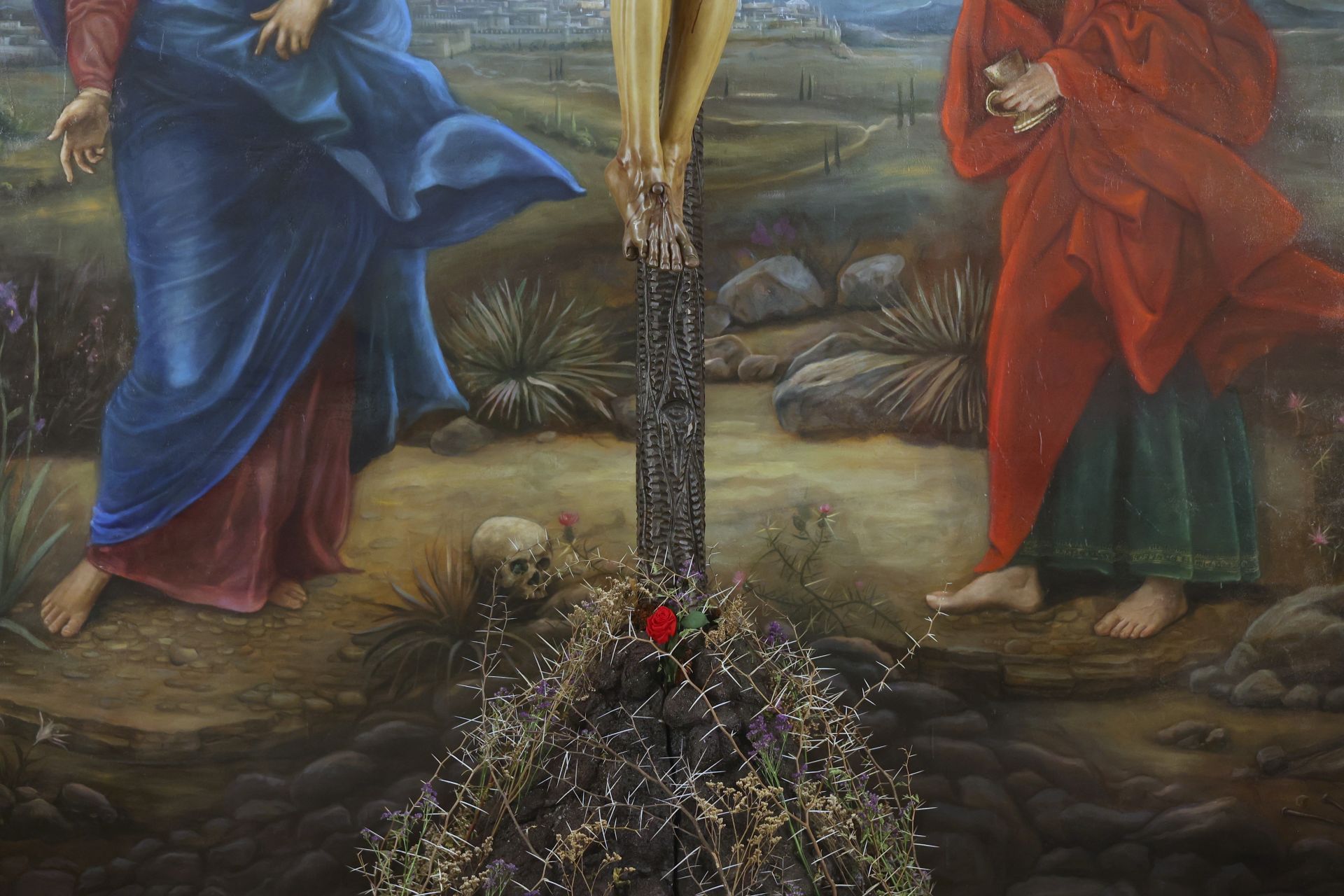 La bendición de la obra pictórica de Rafael Castejón para el Cristo de la Confianza de Córdoba, en imágenes