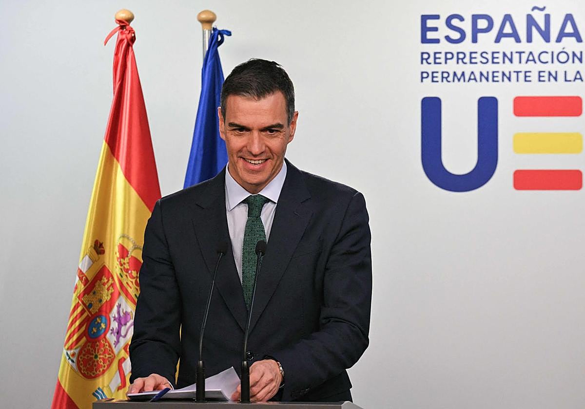 Pedro Sánchez, en Bruselas