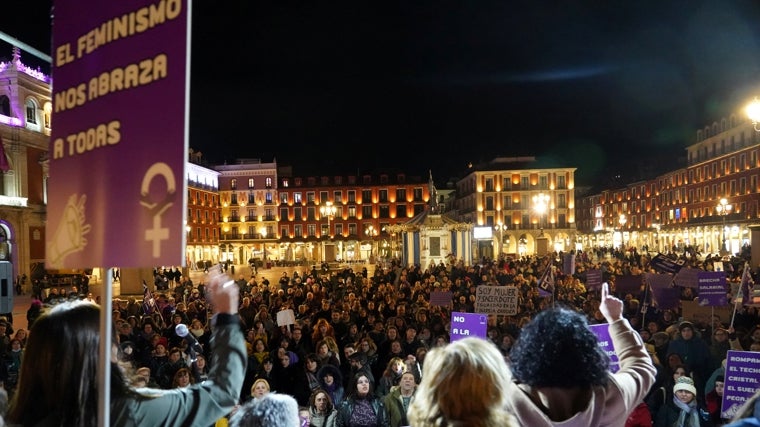 La manifestación concluyó en la Plaza Mayor de Valladolid