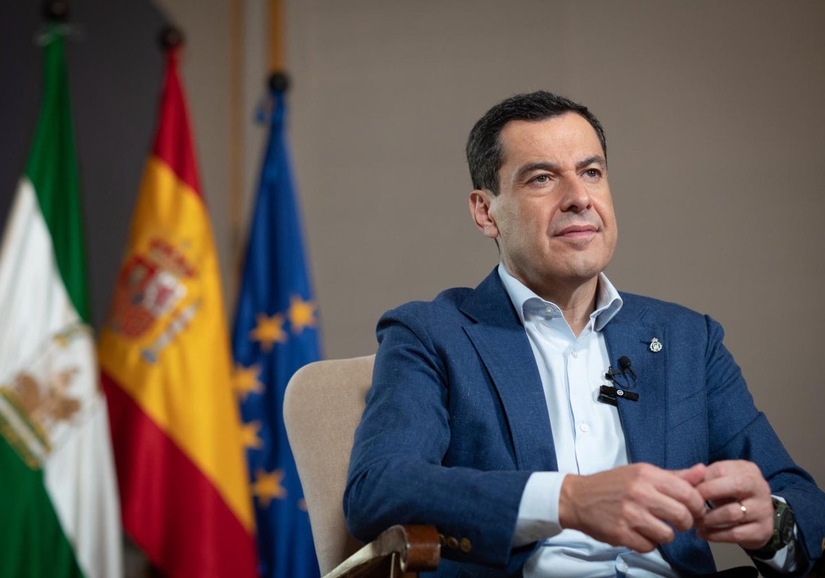 El presidente de la Junta de Andalucía, Juanma Moreno