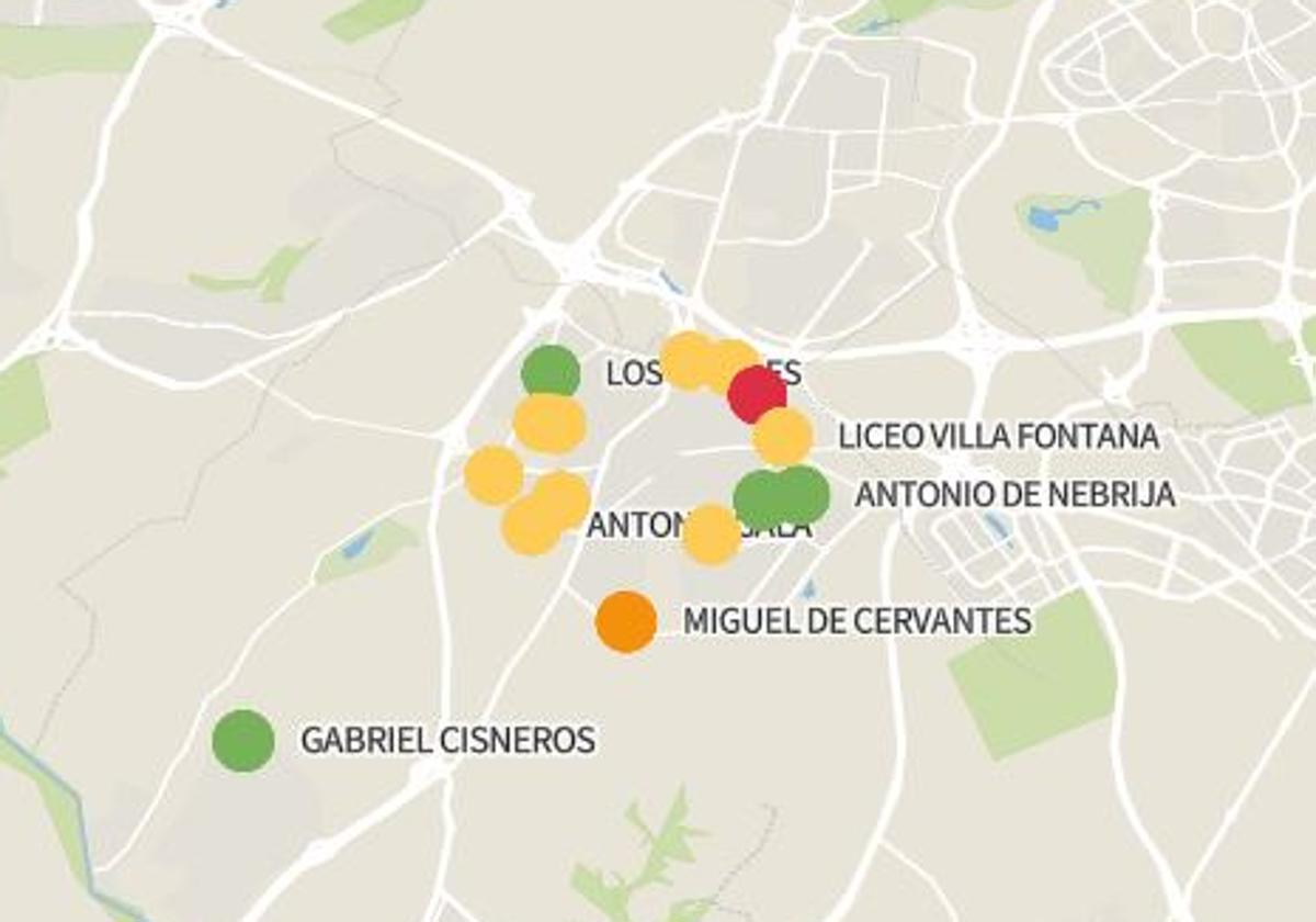 Los colegios e institutos con las mejores notas de Móstoles